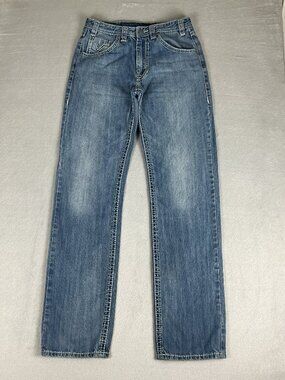 Rock and Roll Cowboy Cannon Straight Loose Leg Jeans Blue Men's 30x36 Y2K.